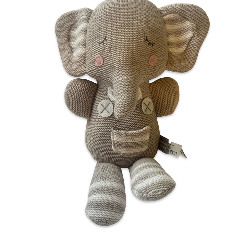 Theodore Elephant Knit Plush Toy